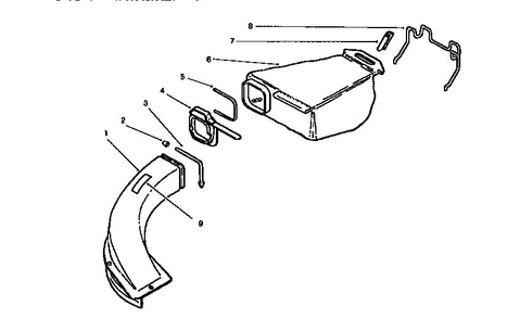 Rear Catcher Assembly Diagram and Parts List for 10202 6900001 AND UP Lawn Boy Lawn Mower